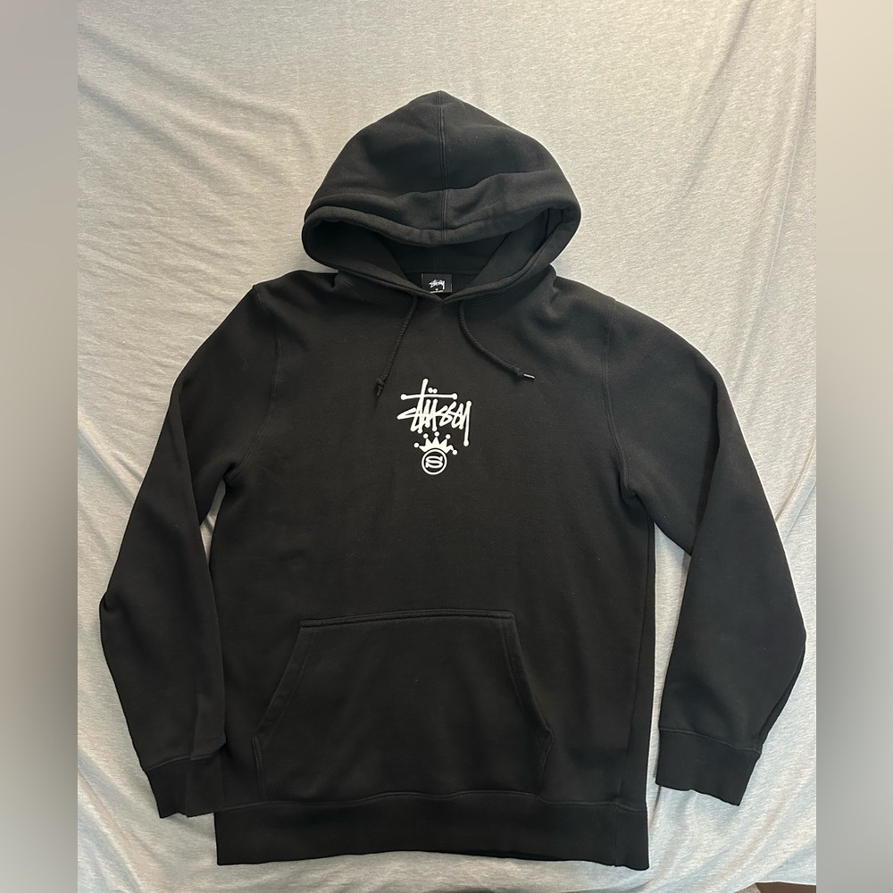 Stussy S Crown Alphabet Center Logo Black - MEDIUM